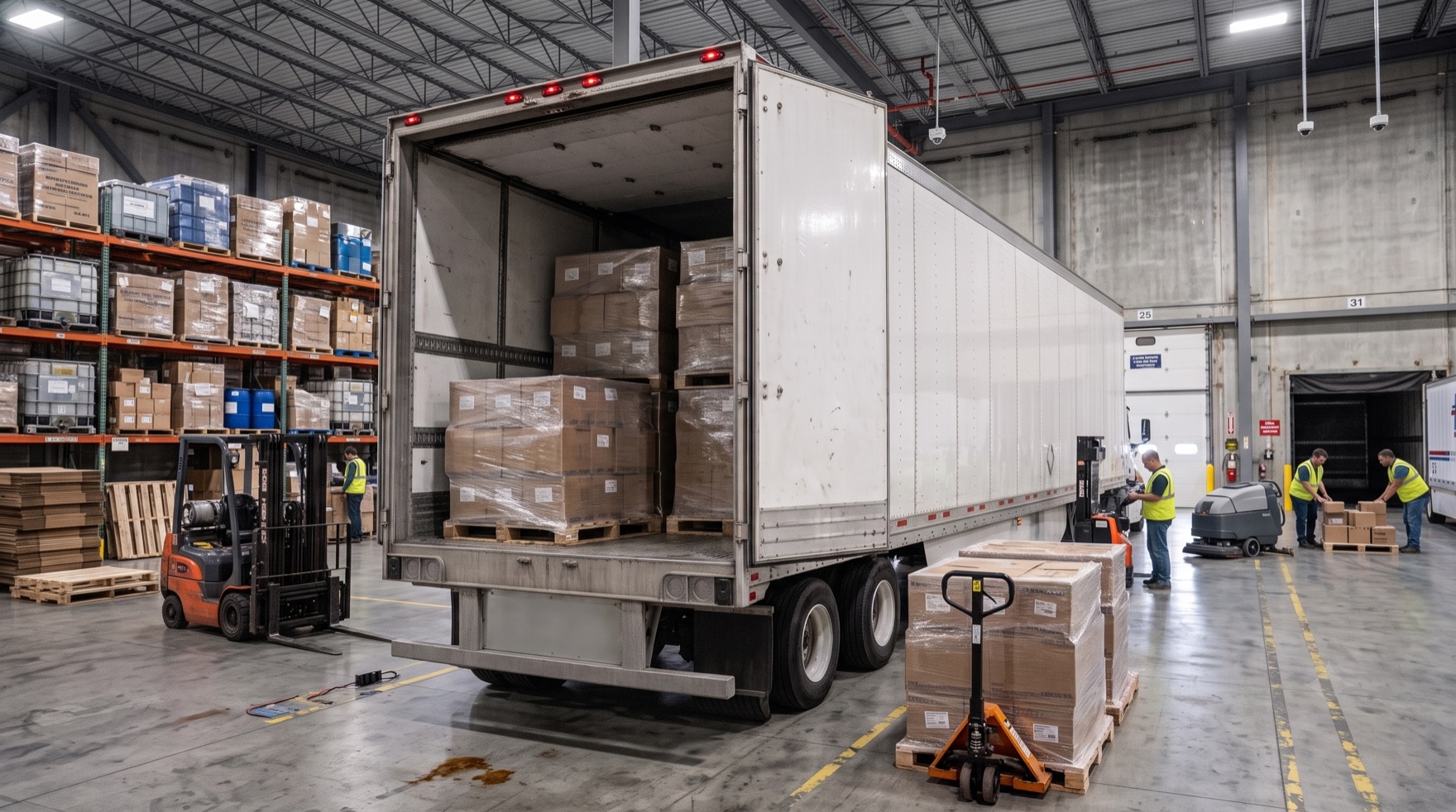 Logistics dispatch control view with optimized routes
